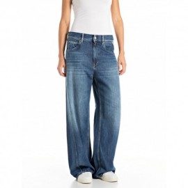 Replay Jeans Baggy Fit Narja Blu Scuro  Donna