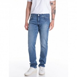 Replay Jeans Grover Elasticizzato Lung 32 Blu Chiaro Uomo