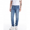Replay Jeans Grover Elasticizzato Lung 32 Blu Chiaro Uomo