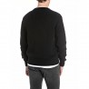 Replay Maglia Maniche Lunghe Coste Girocollo Nero Uomo