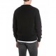 Replay Maglia Maniche Lunghe Coste Girocollo Nero Uomo