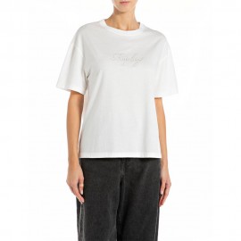 Replay T-Shirt Logo Bianco  Donna