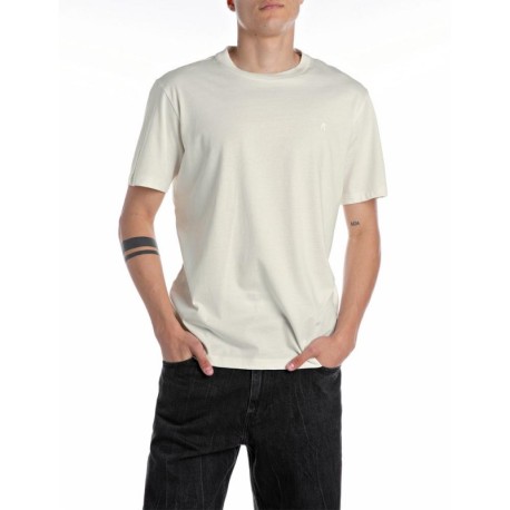 Replay T-Shirt Logo Piccolo Burro Uomo