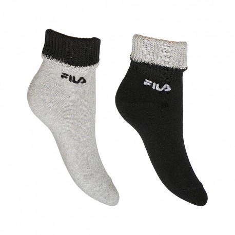 Fila Calza Lifestyle 2 Pack Nero Donna