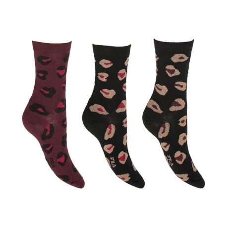 Fila Calza Maculata Tris Pack Nero Donna