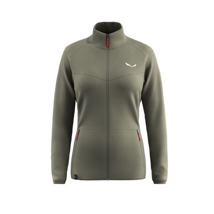 Salewa Felpa In Pile Puez Cammino Faded Verde Donna
