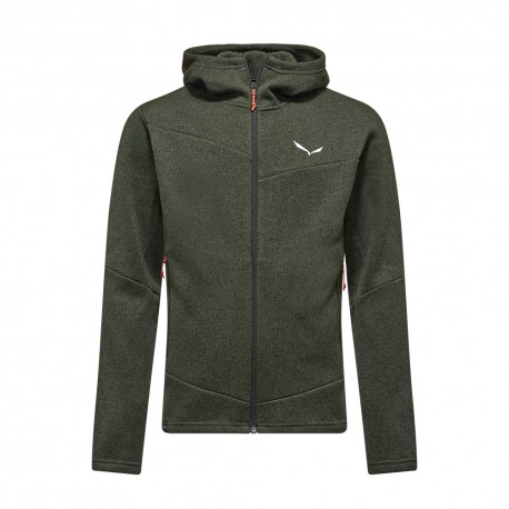Salewa Felpa In Pile Rocca Hd Dark Olive Uomo