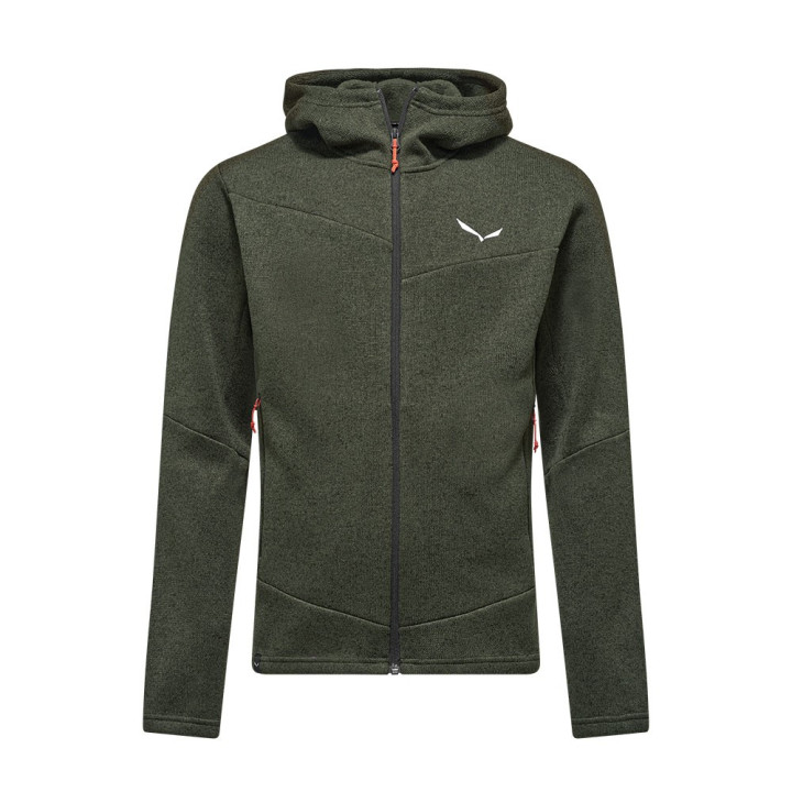 Salewa Felpa In Pile Rocca Hd Dark Olive Uomo