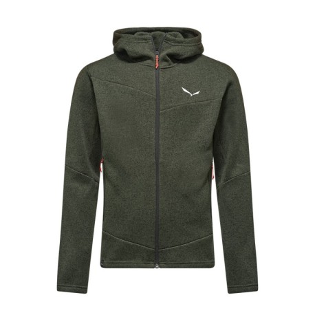 Salewa Felpa In Pile Rocca Hd Dark Olive Uomo