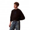 Calvin Klein Maglia Maniche Lunghe Cotton Cashmere 3D Logo Nero Uomo