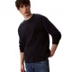 Calvin Klein Maglia Maniche Lunghe Girocollo Embossed Logo Blu Uomo
