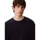 Calvin Klein Maglia Maniche Lunghe Girocollo Embossed Logo Blu Uomo