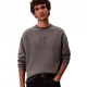 Calvin Klein Maglia Maniche Lunghe Girocollo Embossed Logo Grigio Uomo