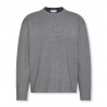 Calvin Klein Maglia Maniche Lunghe Girocollo Embossed Logo Grigio Uomo
