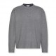 Calvin Klein Maglia Maniche Lunghe Girocollo Embossed Logo Grigio Uomo
