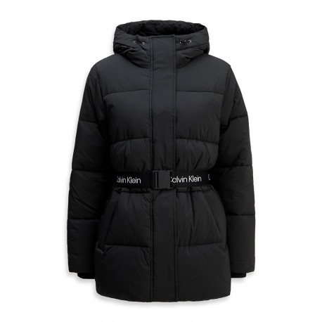 Calvin Klein Piumino Belted Midweight Puffer Nero Donna