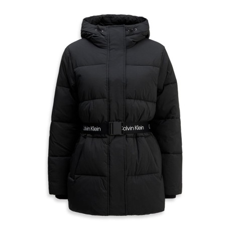 Calvin Klein Piumino Belted Midweight Puffer Nero Donna
