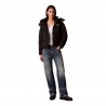 Calvin Klein Piumino Logo Shortss Puffer Nero Donna