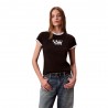 Calvin Klein T-Shirt Bordino Nero Donna