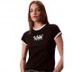 Calvin Klein T-Shirt Bordino Nero Donna