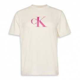 Calvin Klein T-Shirt Hero Classic Logo Bianco Donna