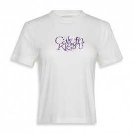 Calvin Klein T-Shirt Logo Bianco Donna