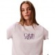 Calvin Klein T-Shirt Logo Bianco Donna