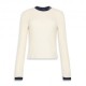 Calvin Klein T-Shirt Waffle Bianco Donna