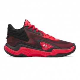 Under Armour Spawn 7 Mid Rosso Nero - Scarpe Basket Uomo