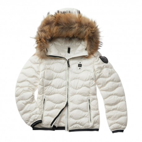 Blauer Piumino Ondina Pelo Aldie Bianco Donna