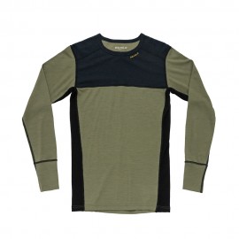 Devold Maglia Trekking Lauparen Merino 190 Ink Liken Nero Uomo