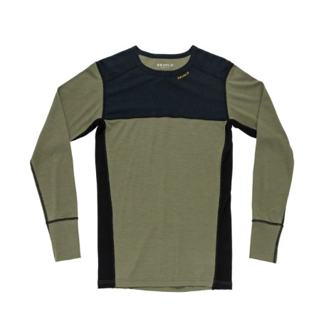 Devold Maglia Trekking Lauparen Merino 190 Ink Liken Nero Uomo