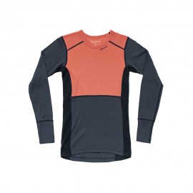 Devold Maglia Trekking Lauparen Merino Coral Night Ink Donna