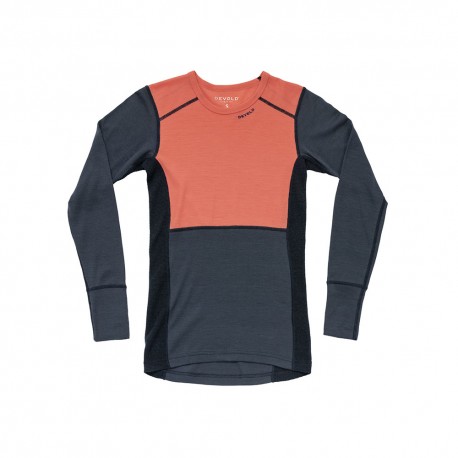 Devold Maglia Trekking Lauparen Merino Coral Night Ink Donna