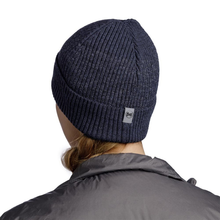 Buff Berretto Merino Active Solid Night Blue
