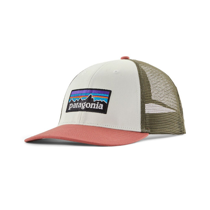 Patagonia Cappello Trekking P-6 Logo Lopro Trucker Brich Bianco