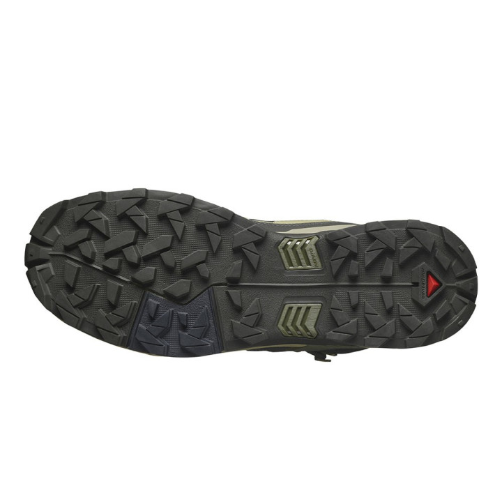 Salomon X Ultra 5 Mid GORE-TEX Peat Gray Verde Blue Nights - Scarpe Trekking Uomo