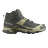 Salomon X Ultra 5 Mid GORE-TEX Peat Gray Verde Blue Nights - Scarpe Trekking Uomo
