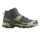Salomon X Ultra 5 Mid GORE-TEX Peat Gray Verde Blue Nights - Scarpe Trekking Uomo