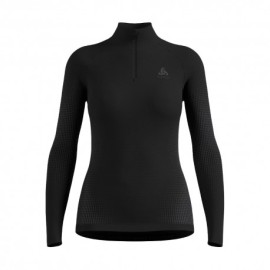 Odlo Maglia Trekking Performance Warm Turtle Neck Nero Donna