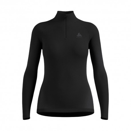 Odlo Maglia Trekking Performance Warm Turtle Neck Nero Donna