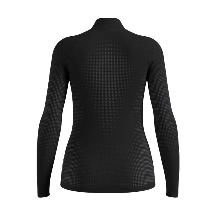 Odlo Maglia Trekking Performance Warm Turtle Neck Nero Donna