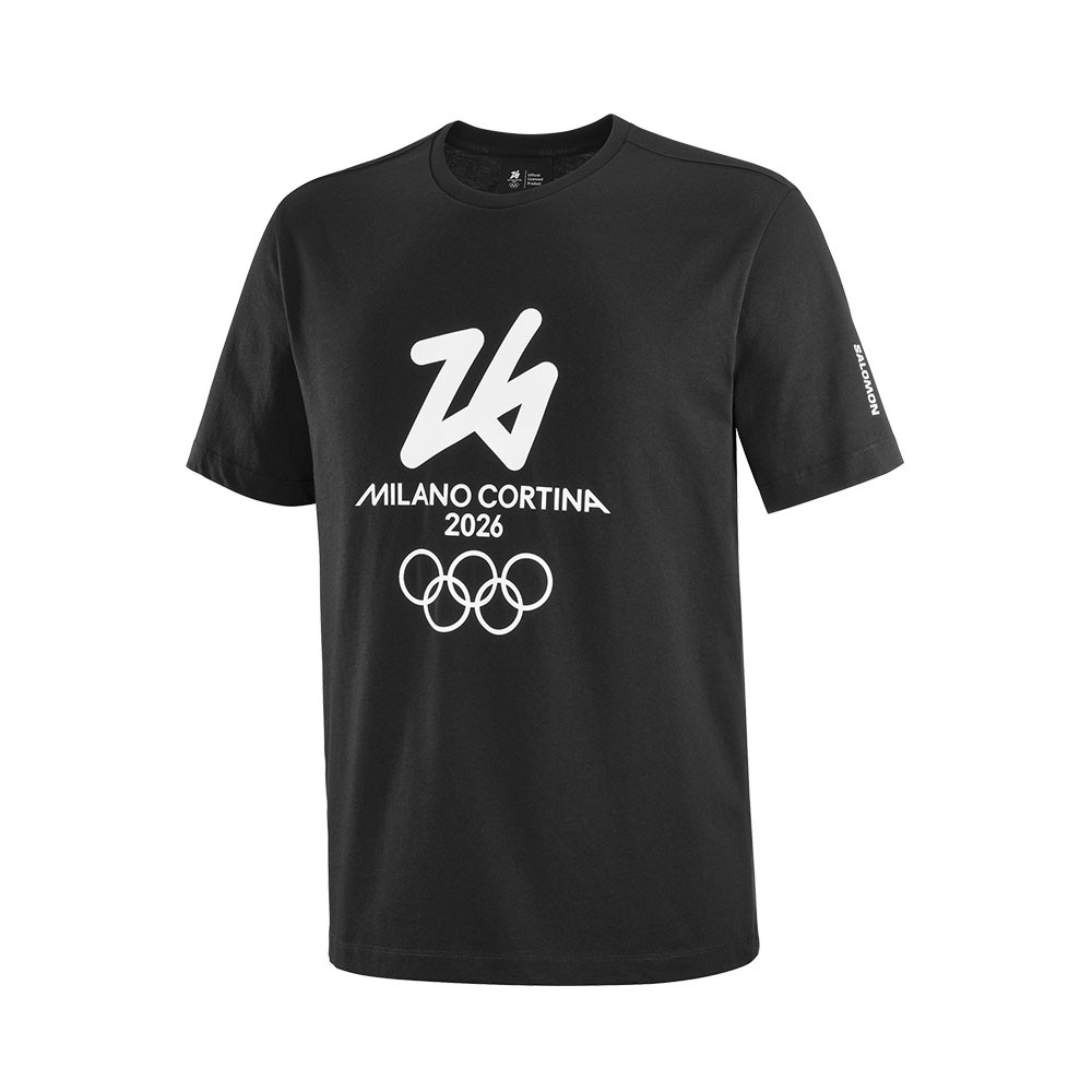 Salomon T-Shirt Milano Cortina 2026 Olympic Logo Nero Uomo XL