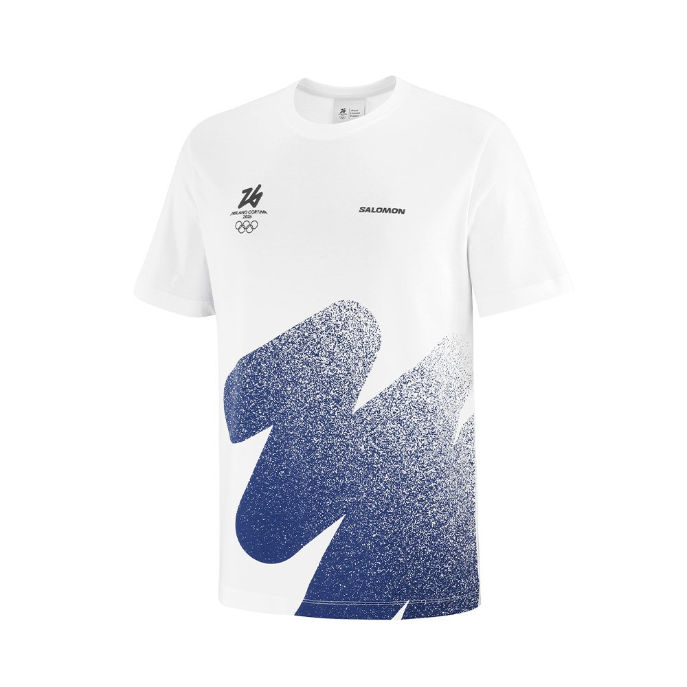 Salomon T-Shirt Milano Cortina 2026 Olympic Logo Bianco Uomo L