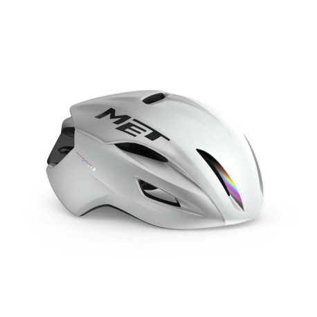 Met Casco Bici Manta Mips Bianco Olografico