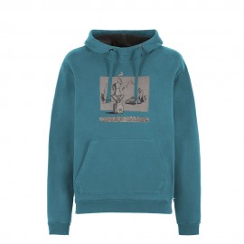 E9 Felpa Arrampicata Hood Cerulean-Moka Uomo