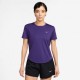 Nike T-Shirt Running Tempo Court Purple Argento Donna