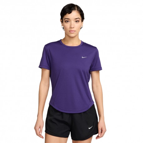 Nike T-Shirt Running Tempo Court Purple Argento Donna