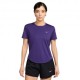 Nike T-Shirt Running Tempo Court Purple Argento Donna
