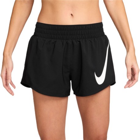 Nike Pantaloncini Running 3" Tempo One Swoosh Nero Argento Donna